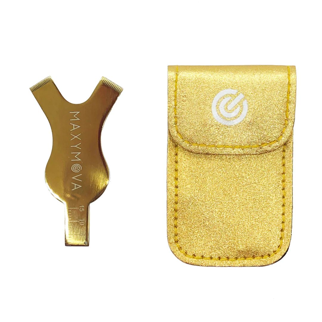 Golden Y Metal Lash Lift Tool - Precision Combs & Measuring Ruler