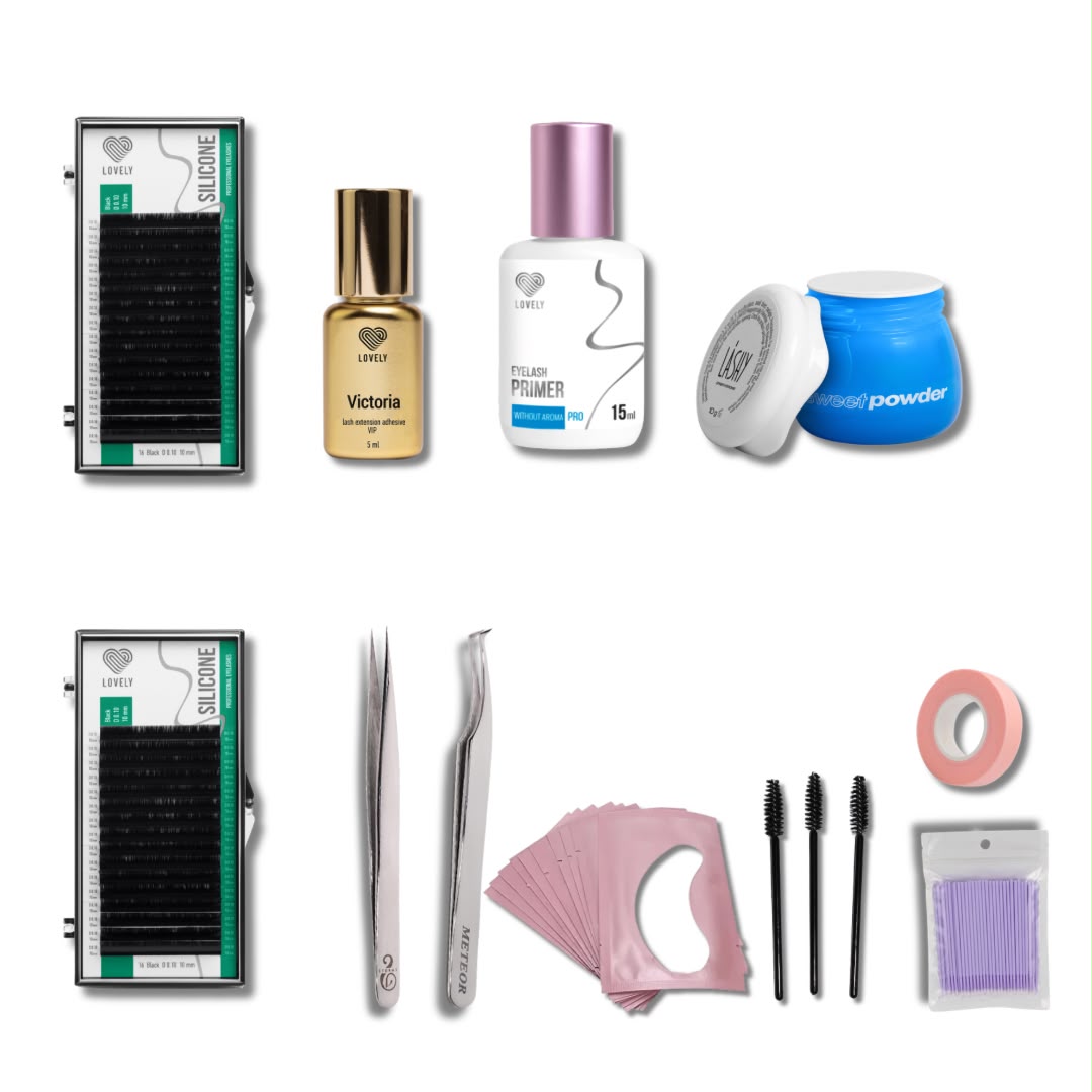 BASIC KIT Eyelashes extensions "LOVELY"