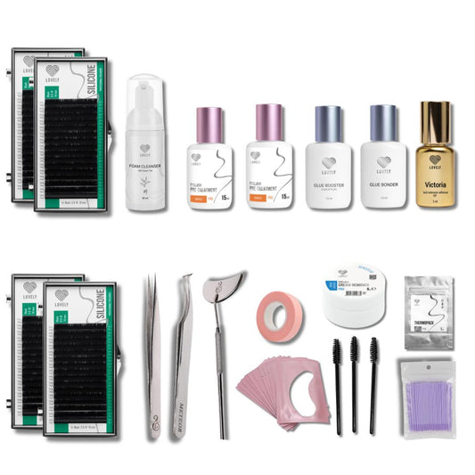 FULL KIT Eyelashes extensions "LOVELY"