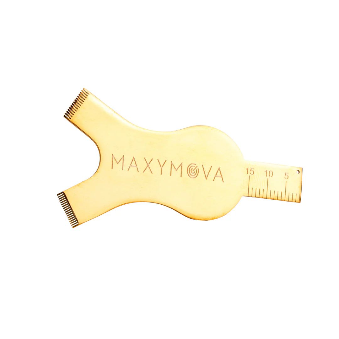 Golden Y Metal Lash Lift Tool - Precision Combs & Measuring Ruler