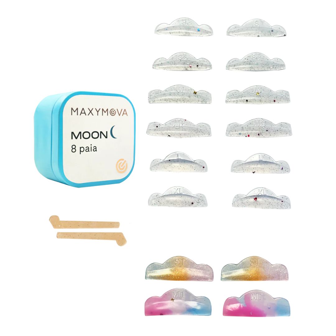 Moon Silicone Eyelash Lift Shields - 8 Pairs